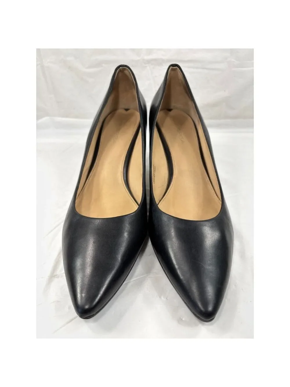 VIA SPIGA ITALY Size 11 N Classic Black ALL Leather Heels Pumps Shoes